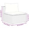 vidaXL 8-delige Loungeset met kussens poly rattan bruin