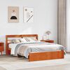 vidaXL Bedframe met hoofdeinde 2 pcs Wasbruin Massief Vurenhout