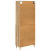 vidaXL Hoge kast Artisan Eiken 69,5 x 32,5 x 180 cm Bewerkt hout