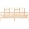 vidaXL Bedframe met hoofdbord massief hout 200x200 cm