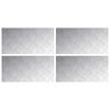 vidaXL Trapmatten 4 st 80 x 40 cm Zilver Aluminium Rechthoekig