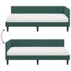 vidaXL Hoekbedframe met Matras met hoofdeinde 2 pcs Groen Fluweel