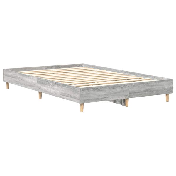 vidaXL Bedframe zonder matras 120x200 cm spaanplaat grijs sonoma