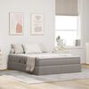 vidaXL Opslag bed met matras met matras Taupe 140 x 200 cm Polyester