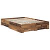 vidaXL Bedframe met hoofdeinde Oudhout 140 x 190 cm Bewerkt hout