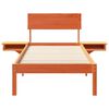 vidaXL Bedframe met hoofdeinde Wasbruin 75 x 190 cm Massief grenenhout