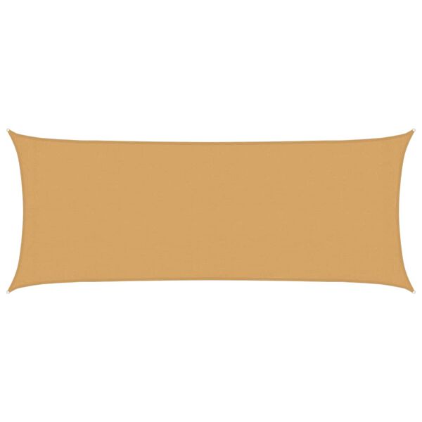 vidaXL Zonnezeil 160 g/m&sup2; rechthoekig 2x5 m HDPE zandkleurig