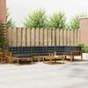 vidaXL Buiten bankenset met kussen 8 pcs Natuurlijk en Antraciet