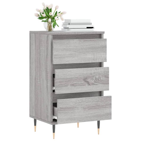 vidaXL Dressoir 40x35x70 cm bewerkt hout grijs sonoma