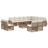 vidaXL Tuinbankenset 13 st Beige en Cr&egrave;me Wit poly rattan
