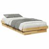 vidaXL Bedframe zonder matras 90x200 cm massief hout eiken