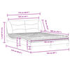 vidaXL Bed met matras "Hvar" stof blauw 160x200 cm