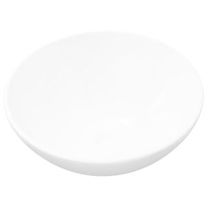 vidaXL Wastafel rond keramiek wit
