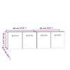 vidaXL Wandkasten 2 st 60x36,5x35 cm bewerkt hout wit
