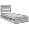 vidaXL Bedframe Grijs Sonoma 90 x 190 cm Massief grenenhout