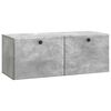 vidaXL Wandbeugel TV-kast 78,5 x 31 x 30 cm Betongrijs Bewerkt hout