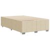 vidaXL Bedframe zonder matras 120x190 cm stof cr&egrave;mekleurig