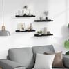 vidaXL Wandschappen 4 st 40x9x3 cm zwart