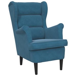 vidaXL Fauteuil fluweel blauw