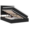 vidaXL Opslag bed met matras met hoofdeinde Zwart 140 x 200 cm Stof