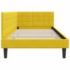 vidaXL Hoekbedframe met hoofdeinde Geel 90 cm x 200 cm Fluweel