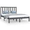 vidaXL Bedframe massief grenenhout grijs 140x200 cm