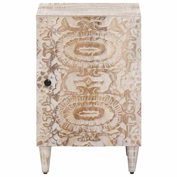 vidaXL Badkamerkast Wit 38 x 33,5 x 58 cm Massief Mango Hout