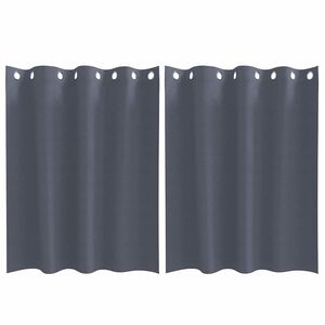 vidaXL Zwart-out Gordijnen met Ringen 2 pcs Antraciet 140 x 140 cm
