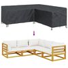 vidaXL Hoes voor tuinmeubelen Zwart 220 x 220 x 80 cm 600D Oxford Stof