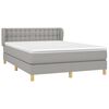 vidaXL Boxspring met matras stof lichtgrijs 140x200 cm