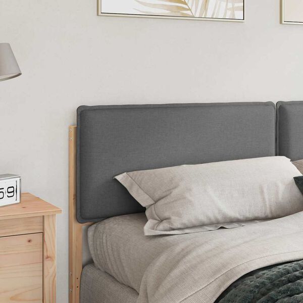 vidaXL Gestoffeerd hoofdbord Natuurlijk en Lichtgrijs 200 cm