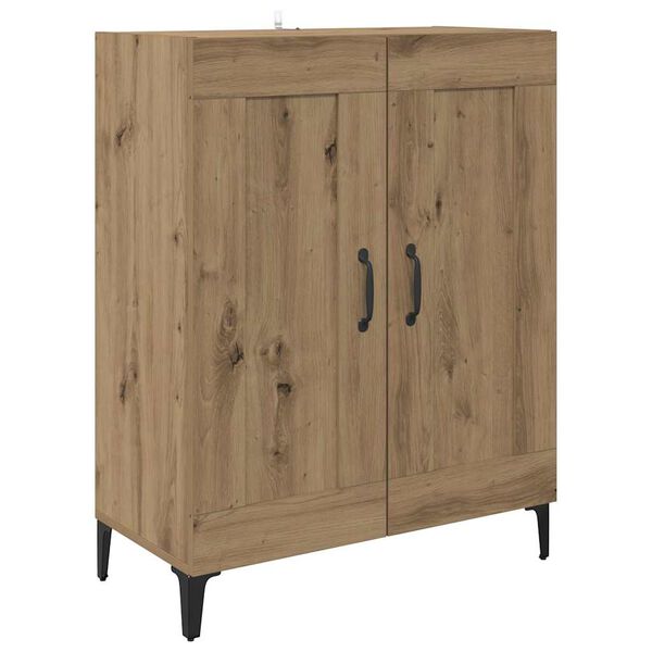 vidaXL Dressoir Artisan Eiken 69,5 x 34 x 90 cm Bewerkt hout