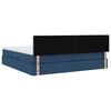 vidaXL Opbergbed met LED met matras met LED Blauw 200 x 200 cm Stof