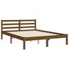 vidaXL Bedframe met hoofdbord massief hout honingbruin 140x190 cm