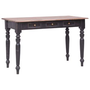 vidaXL Bureau met 3 lades 117x57x75 cm massief mahoniehout