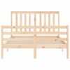 vidaXL Bedframe met hoofdbord massief hout