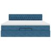 vidaXL Ottoman bed met matras 200x200 cm fluweel donkerblauw
