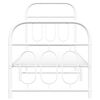 vidaXL Bedframe met hoofd- en voeteneinde metaal wit 75x190 cm