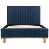 vidaXL Bedframe stof blauw 90x200 cm