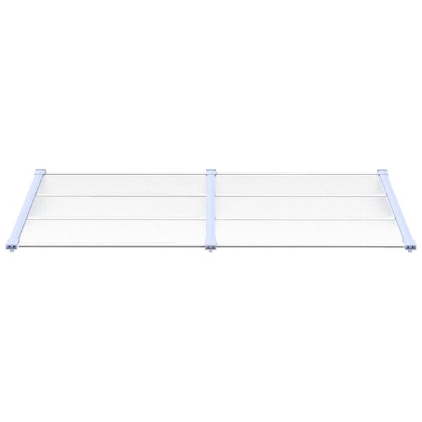 vidaXL Deurluifel 199x90 cm polycarbonaat grijs en transparant