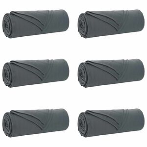 vidaXL Kleden 6 st Donkergrijs 210 x 140 cm 2.56 kg Fleece
