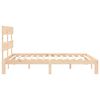 vidaXL Bedframe met hoofdbord massief hout