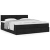 vidaXL Ottoman bed met matras 160x200cm stof zwart