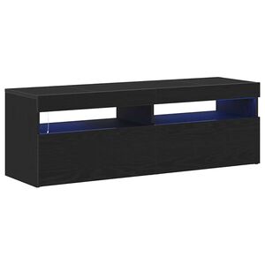 vidaXL TV-kast Zwart Eiken 120 x 35 x 40 cm Bewerkt hout