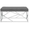 vidaXL Bankje 97 cm fluweel en roestvrij staal donkergrijs