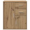 vidaXL Dressoir met lade Artisan Eiken 60 x 31 x 70 cm Bewerkt hout