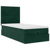 vidaXL Ottoman bed met matrassen 80x200cm fluweel donkergroen