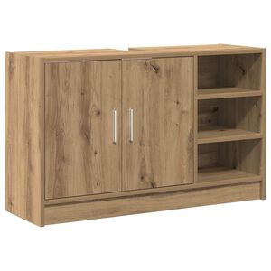 vidaXL Badkamerkast Artisan Eiken 90 x 29 x 55 cm Bewerkt hout