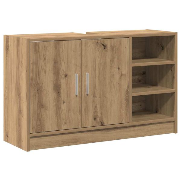 vidaXL Badkamerkast Artisan Eiken 90 x 29 x 55 cm Bewerkt hout