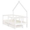 vidaXL Kinderbedframe met lades 70x140 cm massief grenenhout wit